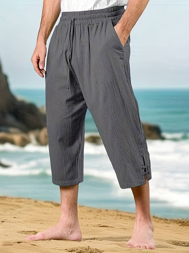 Eksteen | Pantalones Informales Cortos Con Cordón y Cintura Elástica