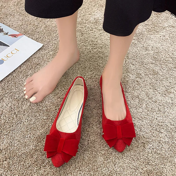 Fiamavetta | Zapatos de tacón bajo con moño elegante