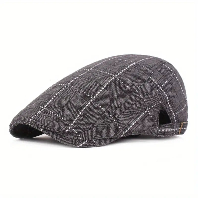 Checklyn | Gorra Plana a Cuadros Estilo Informal