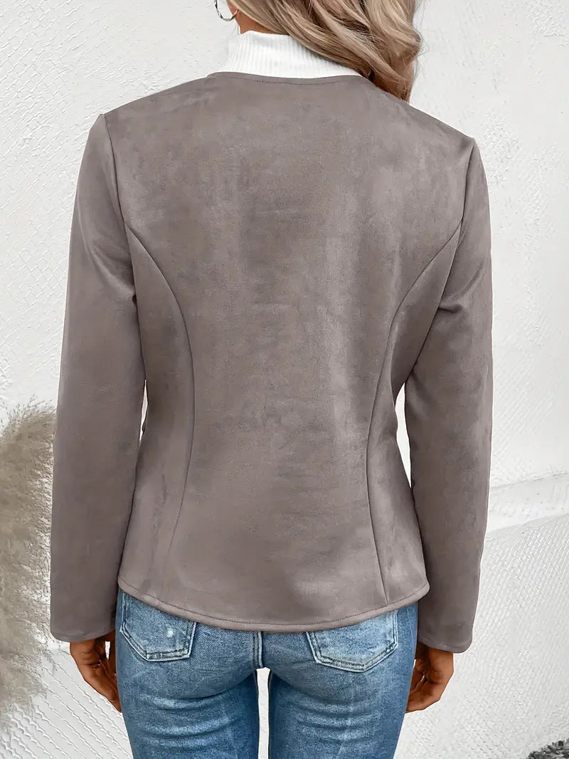 Roksana | Chaqueta Entallada de Manga Larga Con Cremallera