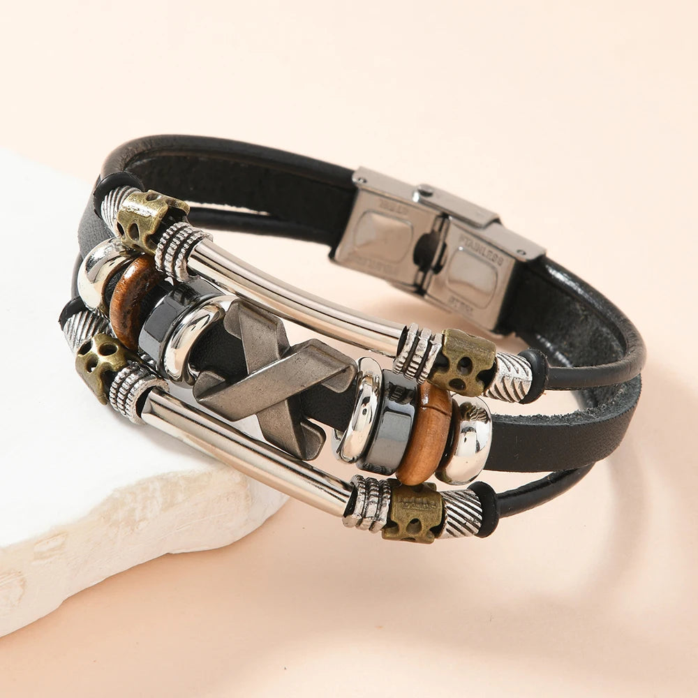 Garland | Pulsera de Cuero de Varias Capas
