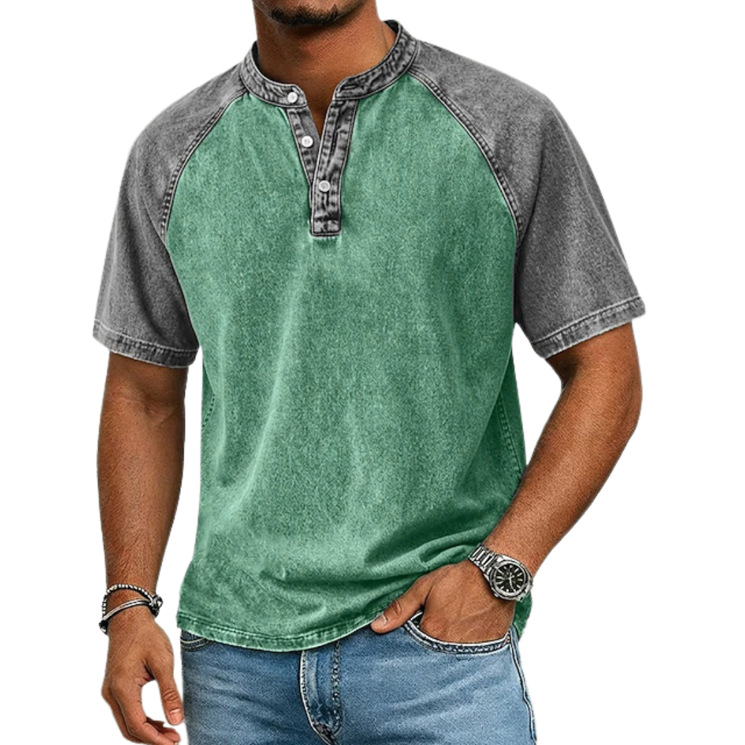 Lawson | Camiseta Henley Bicolor De Manga Corta