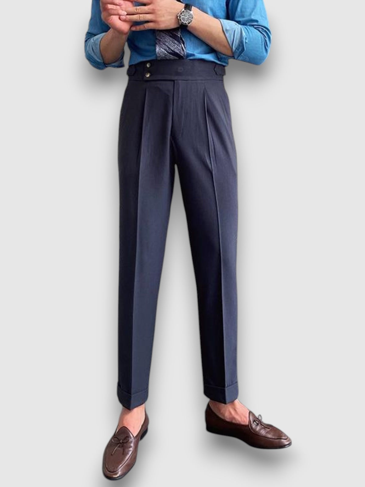 Flurin | Pantalones De Vestir Plisados De Cintura Alta