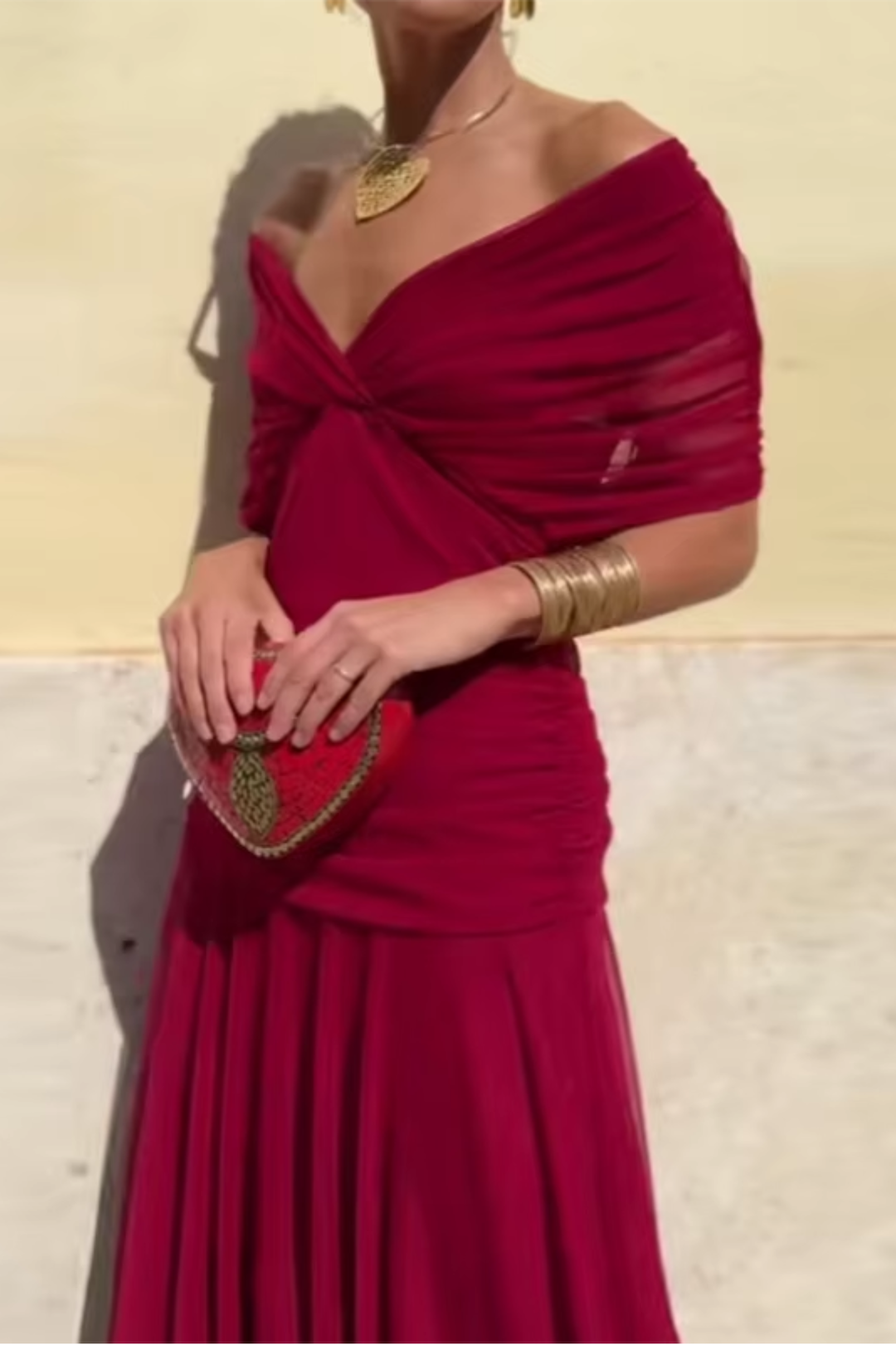 Nefeli | Vestido Maxi Fiesta Floral Escote Bardot