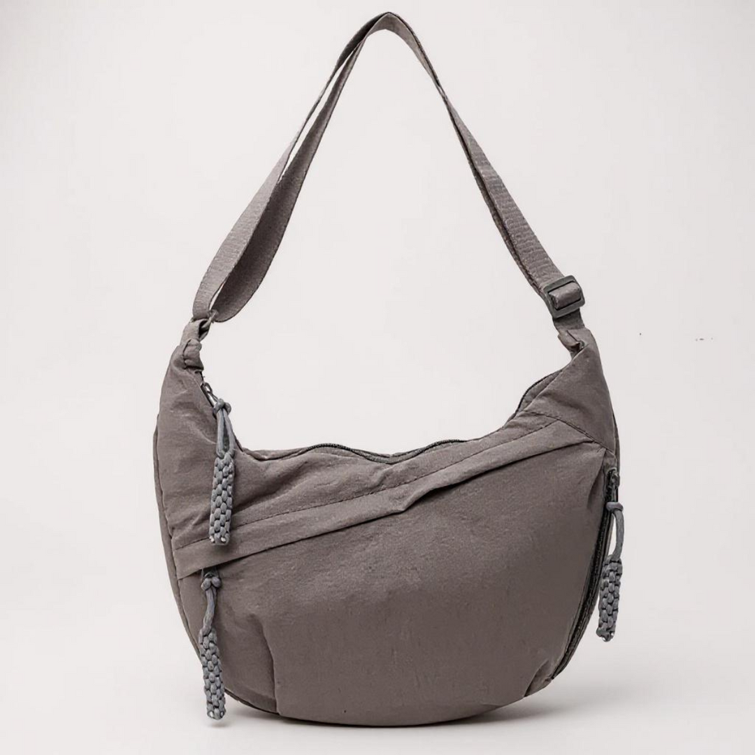 Soukaina | Bolso De Hombro Curvo Con Cremalleras