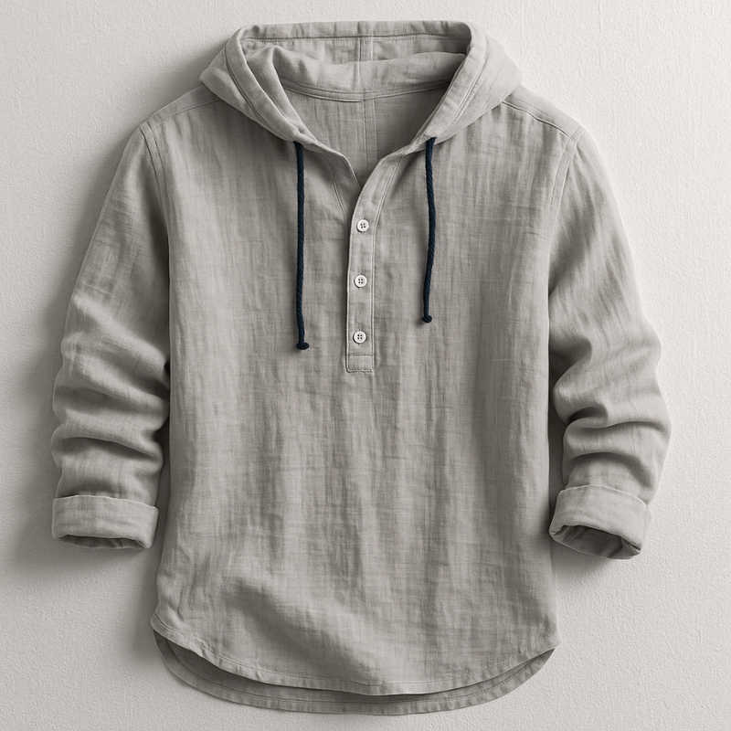 Bradley - Elegante Camisa Con Capucha y Manga Larga