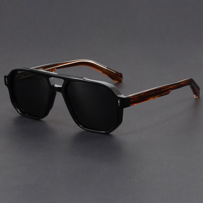 Kieran - Gafas de sol con Montura Cuadrada azul y Cristales Oscuros