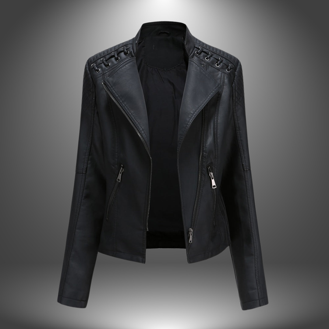 Lilia | Chaqueta Con Cremallera Estilo Piel