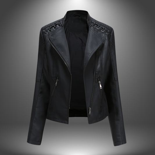 Lilia | Chaqueta Con Cremallera Estilo Piel