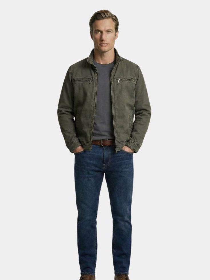 Jaume | Chaqueta Militar Verde Oliva con Cremallera