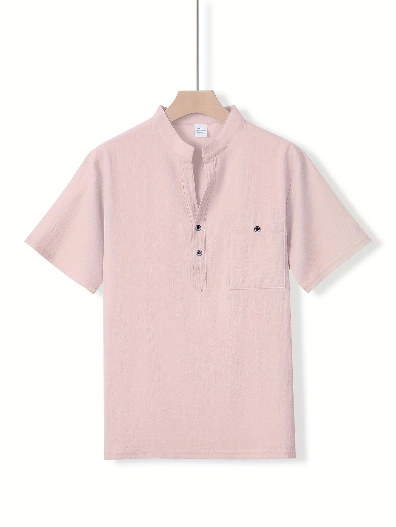 Markos | Camisa Manga Corta Cuello Mao Bolsillo