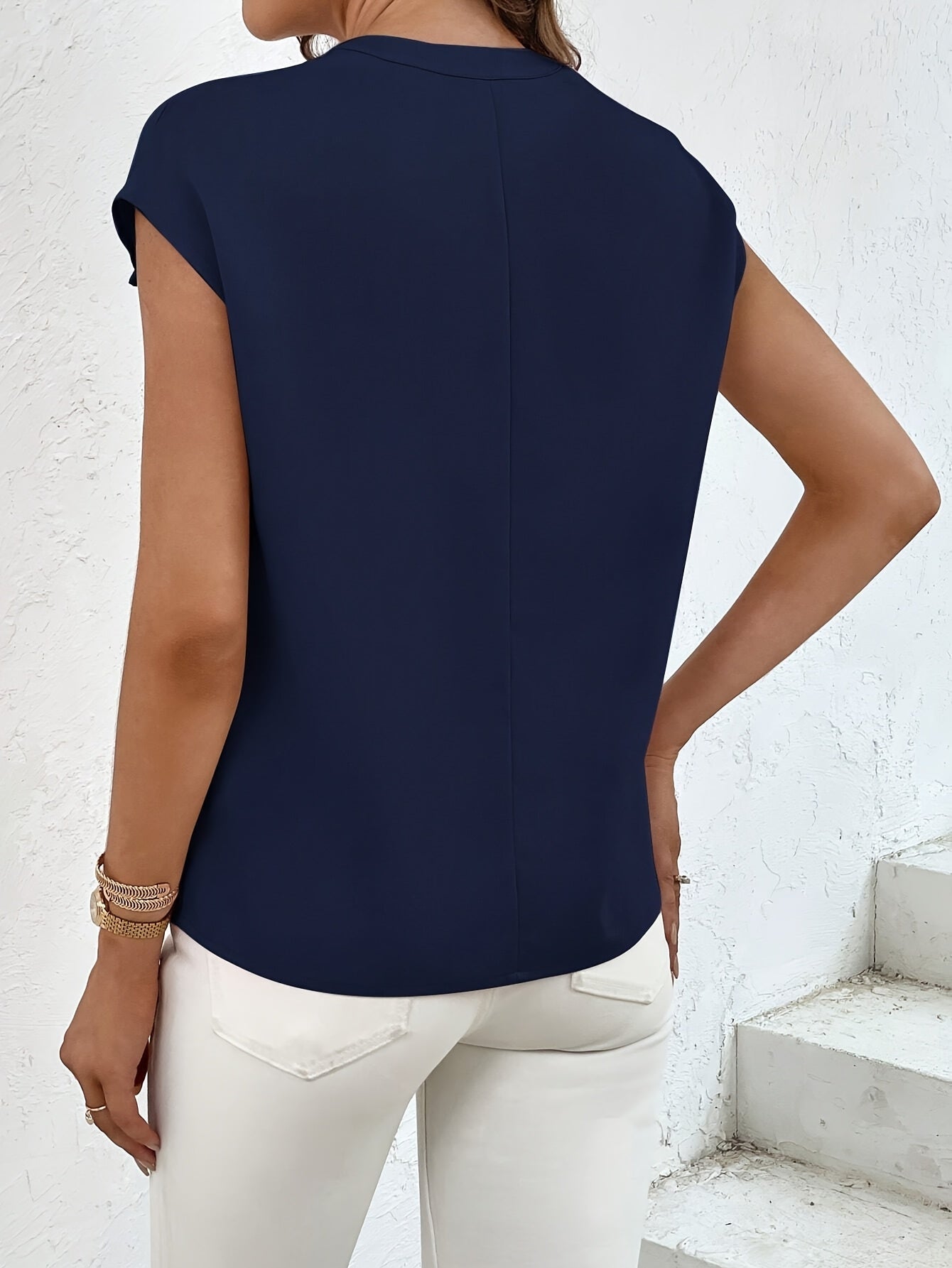 Marquita - Blusa de manga corta con bolsillos