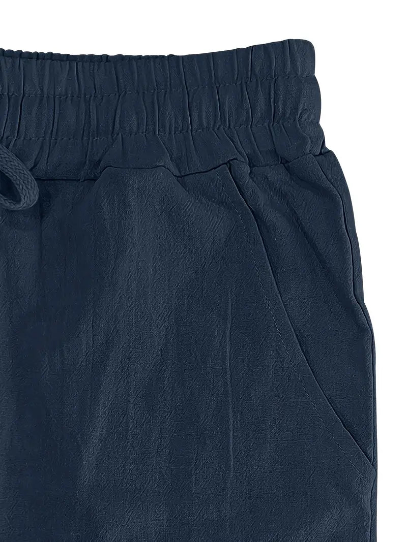 Babaev | Pantalones Anchos de Lino Con Cordón