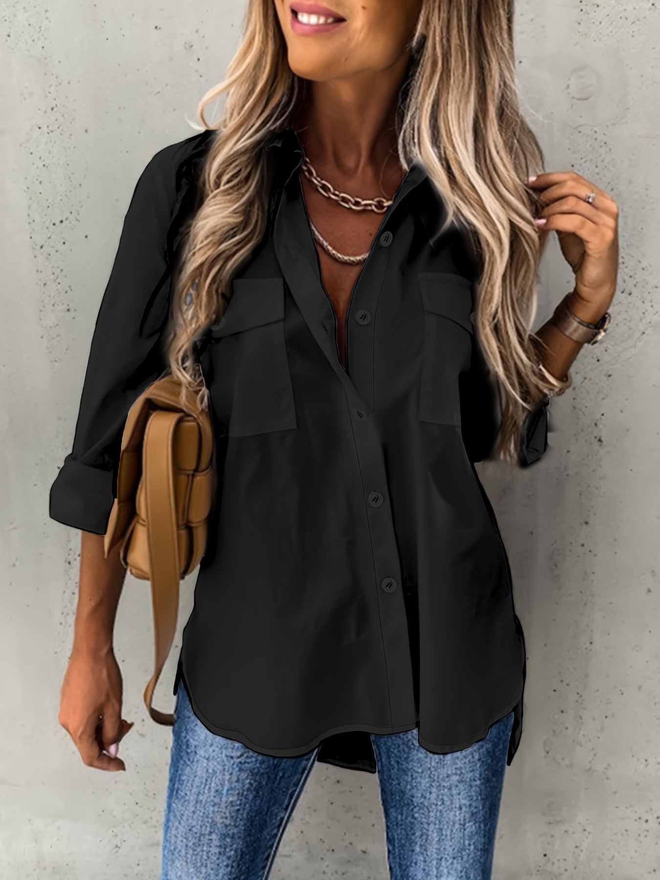 Aziza | Camisa con Botones y Cuello Clásico