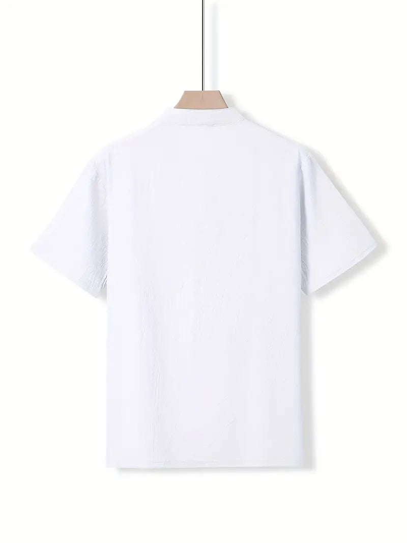 Vaughn - Camiseta Henley de Manga Corta