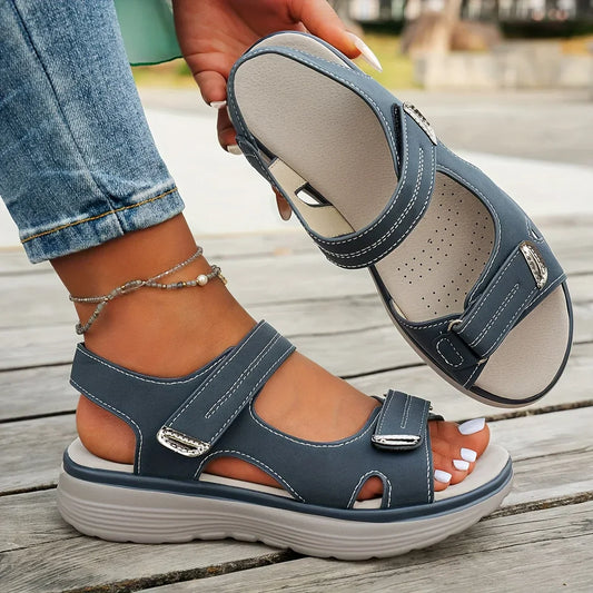 Shanyel | Sandalias De Mujer Con Puntera Abierta Y Cierre De Velcro