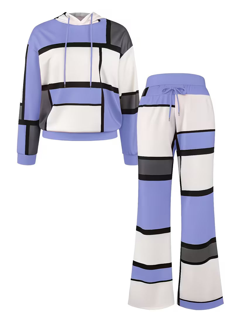 Loana | Conjunto de Dos Piezas con Capucha Color Block