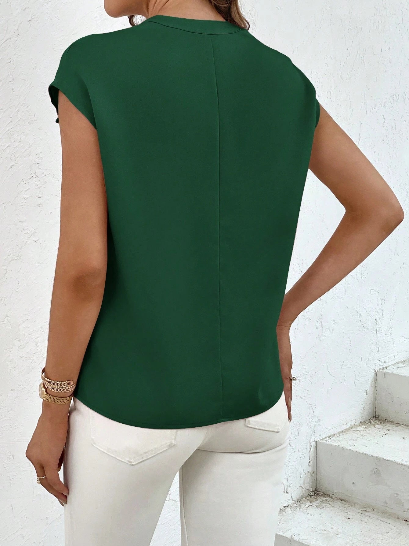 Marquita - Blusa de manga corta con bolsillos