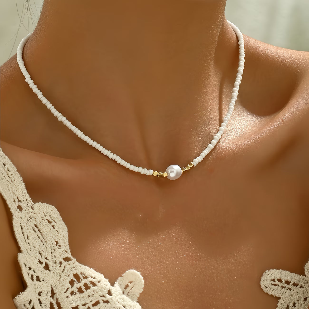 Araya | Ollar Gargantilla Con Detalles De Perlas Y Cuentas
