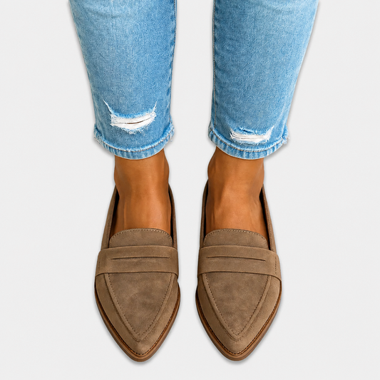 Brunhilde | Mocasines con Punta Definida y Correa Frontal