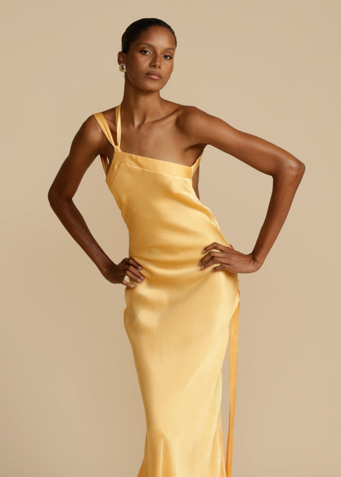 Sybille | Vestido Largo De UN Solo Hombro Con Espalda Abierta