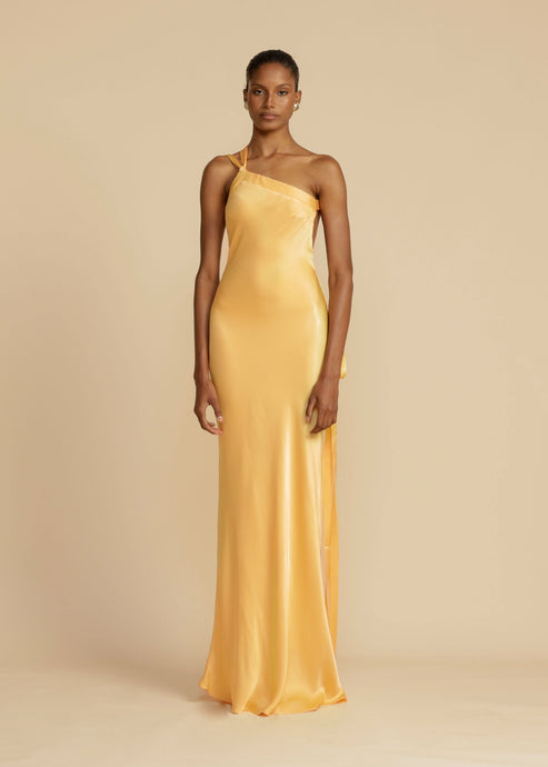 Sybille | Vestido Largo De UN Solo Hombro Con Espalda Abierta