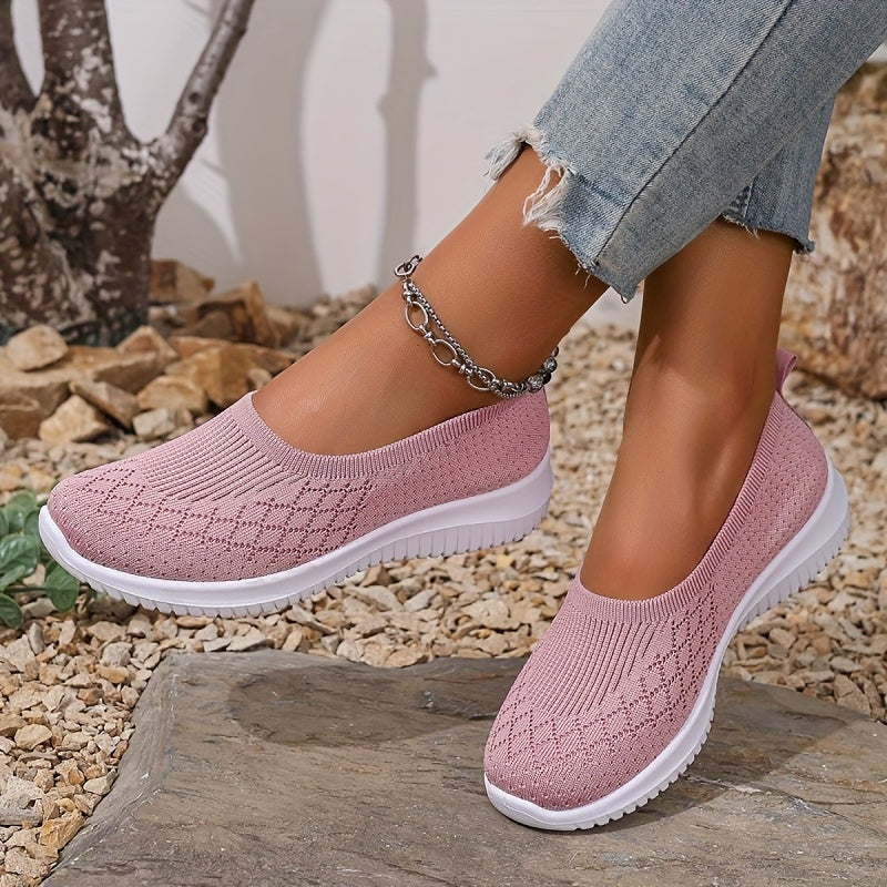 Syffina - Zapatos Sin Cordones de Punto Transpirable