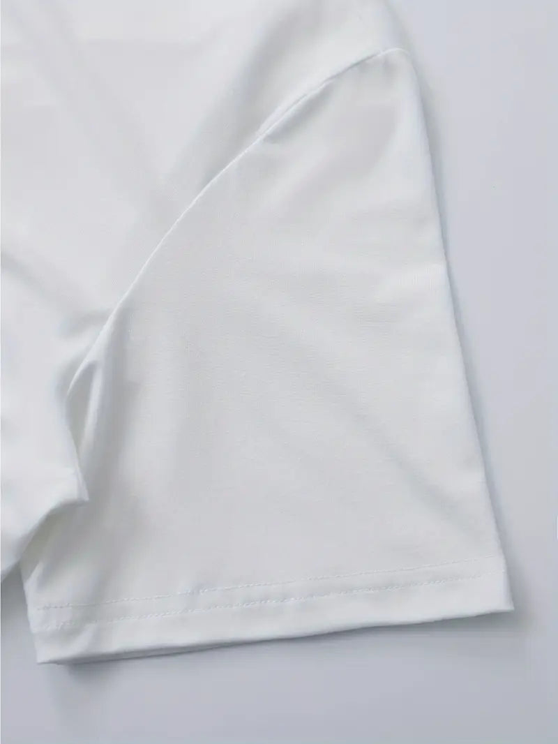 Fraga - Camiseta de manga corta con cuello en V y corte entallado