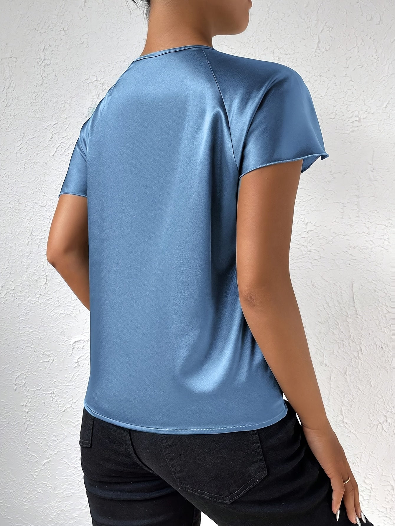 Loretta | Blusa Con Efecto Satén Y Mangas Con Volantes