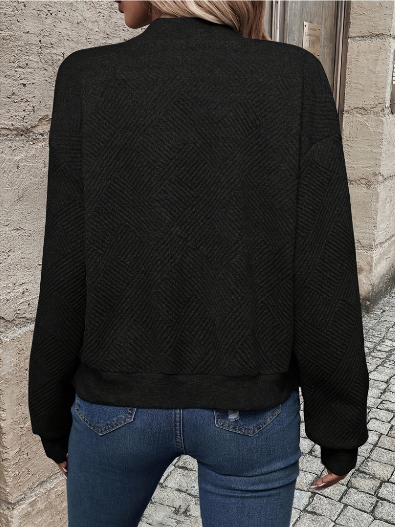 Jemma | Chaqueta Texturizada De Manga Larga Con Cremallera