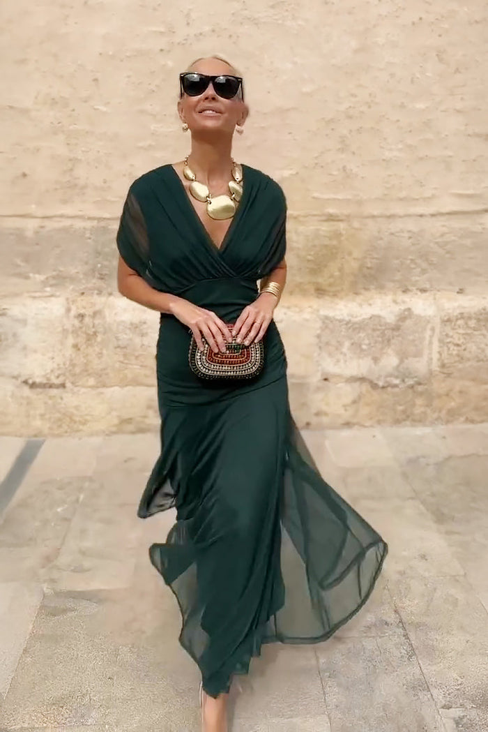 Nefeli | Vestido Maxi Fiesta Floral Escote Bardot