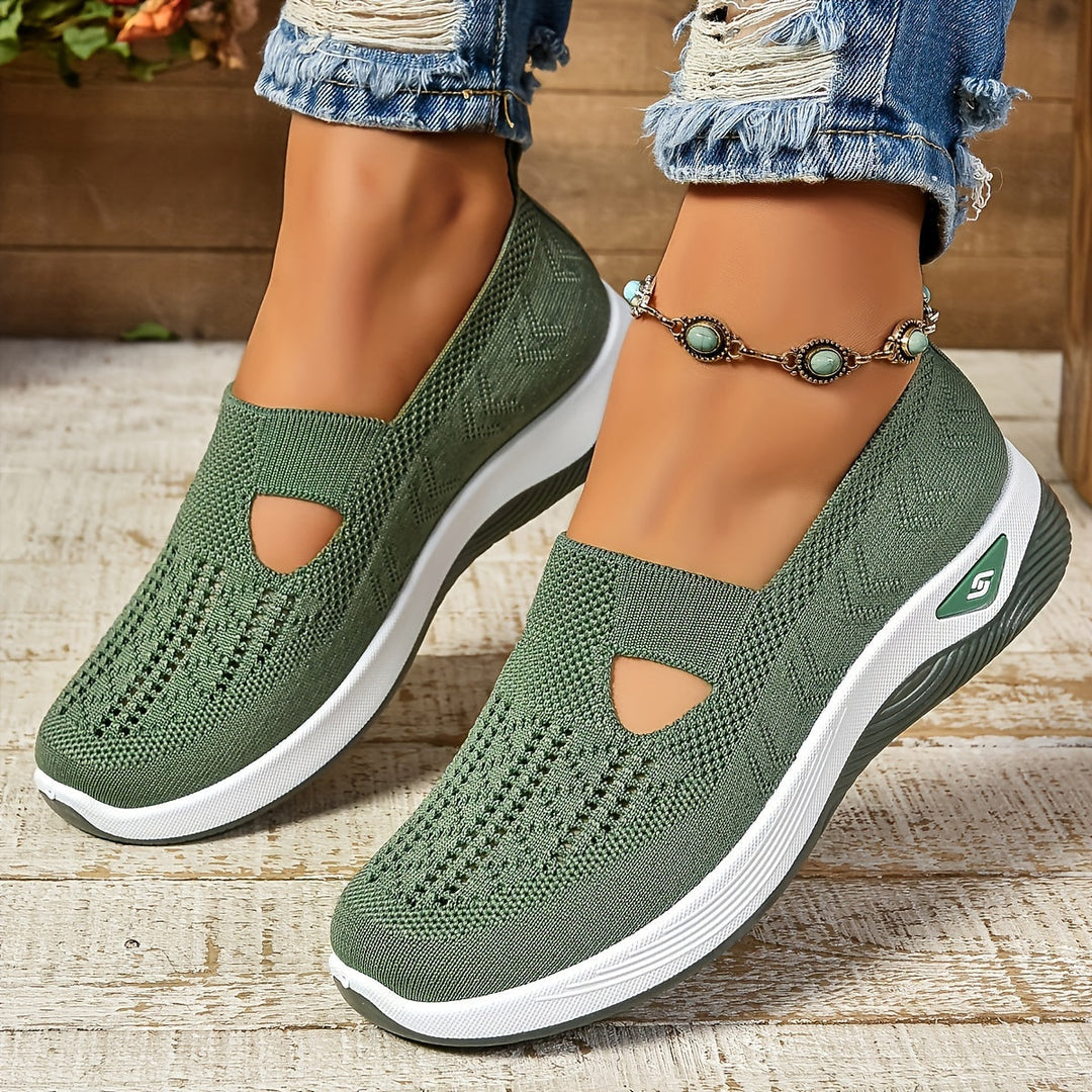 Raquel | Zapatillas de punto sin cordones con corte