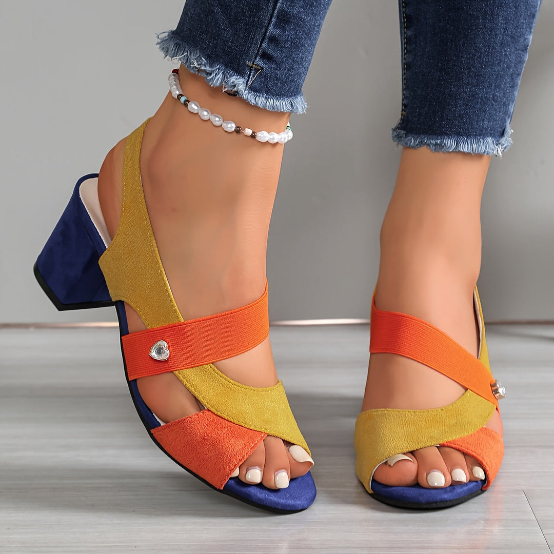 Josien | Sandalias De Tacón Grueso Y Punta Abierta