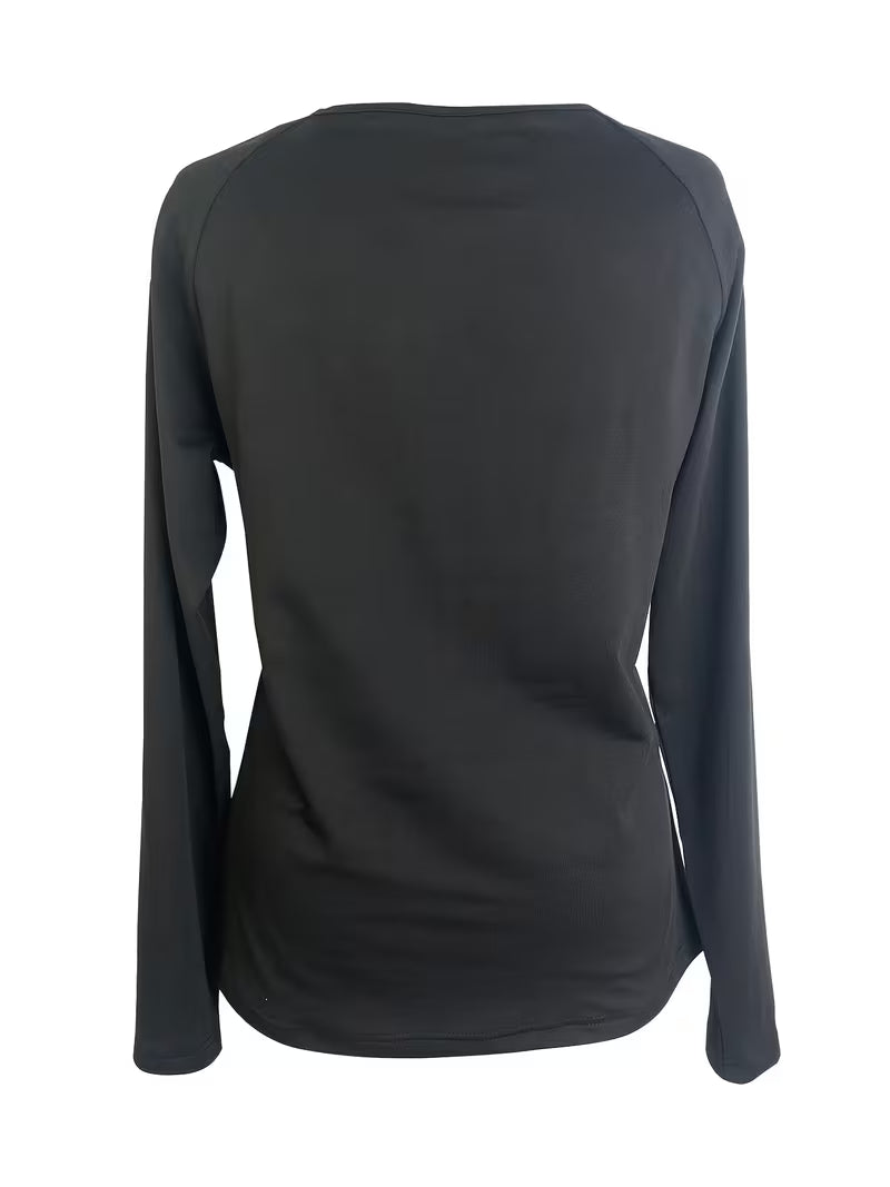 Mesha | Top De Manga Larga Con Cuello en V De Malla