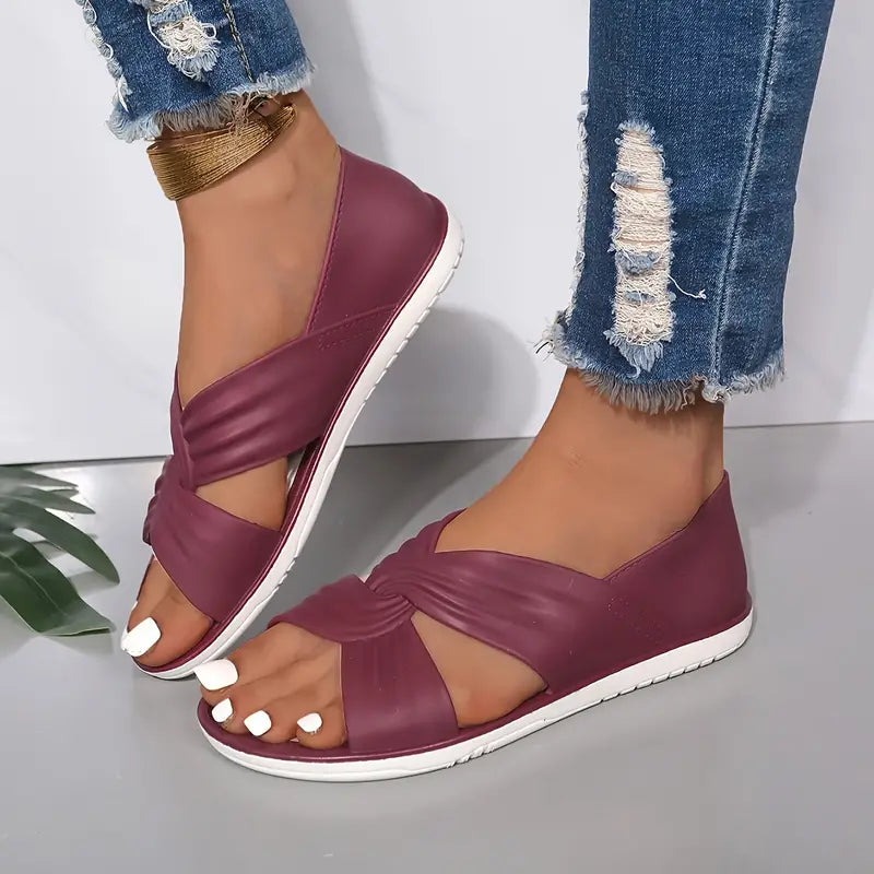 Lenja | Sandalias Abiertas Con Tiras Cruzadas