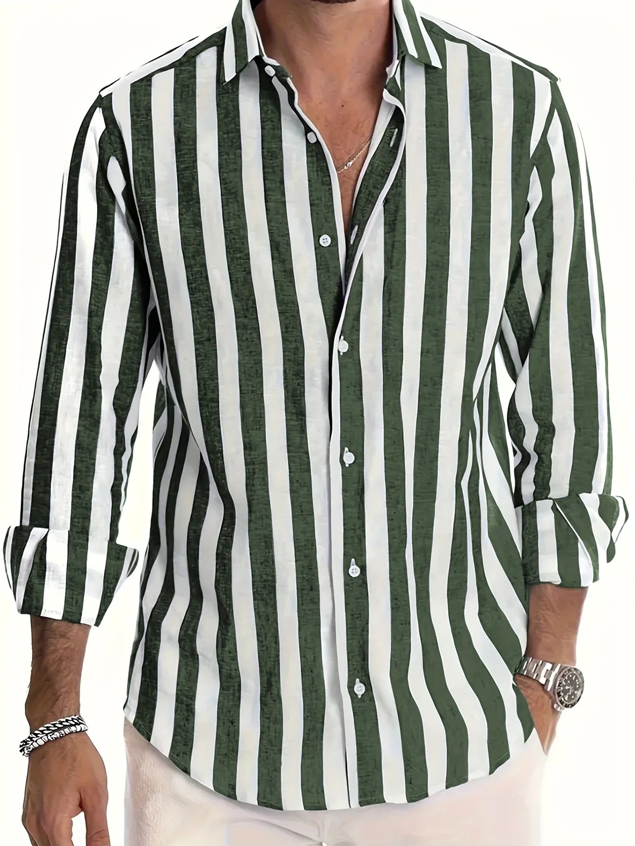 George | Camisa Manga Larga Rayas Verticales