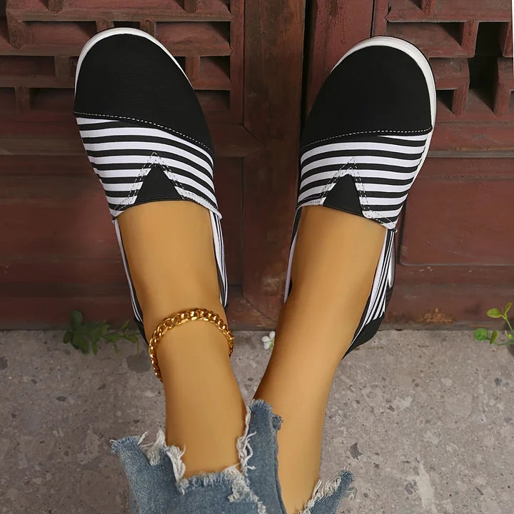 Tasha - Zapatillas Sin Cordones Con Plataforma a Rayas