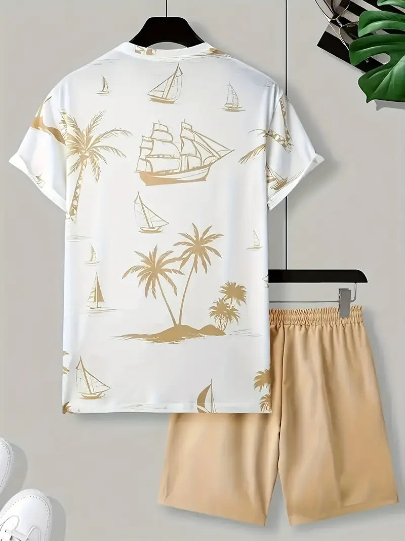 Barea | Conjunto Camiseta Tropical Y Shorts