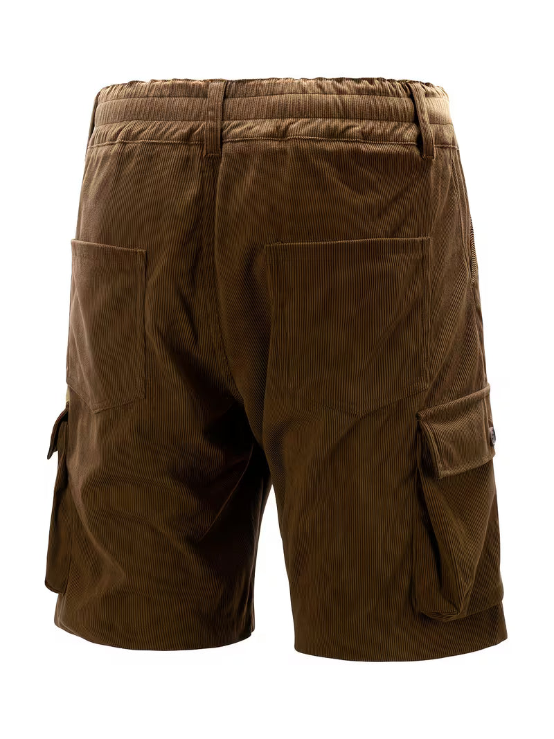 Jorit - Pantalones Cortos Carga De Pana Con Tejido