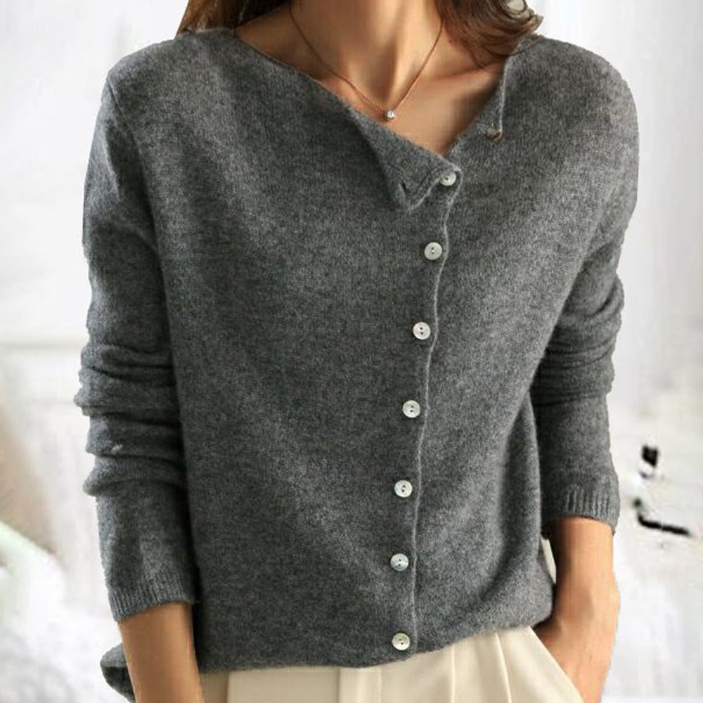 Wessels | Cardigan con Cuello Asimétrico y Botones
