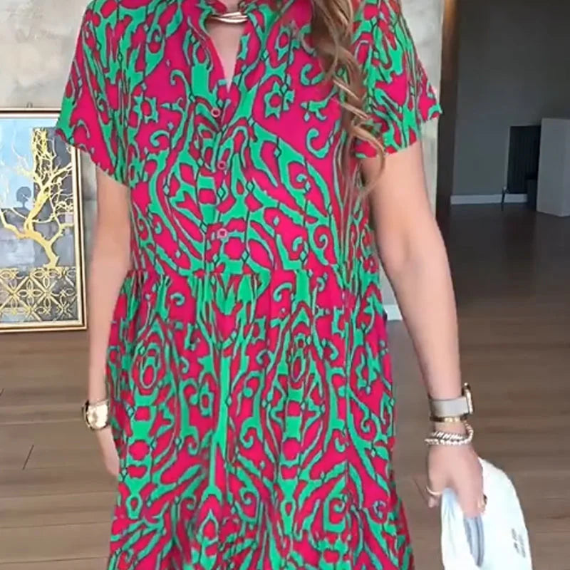 Jubilee | Vestido Maxi Estampado de Corte A