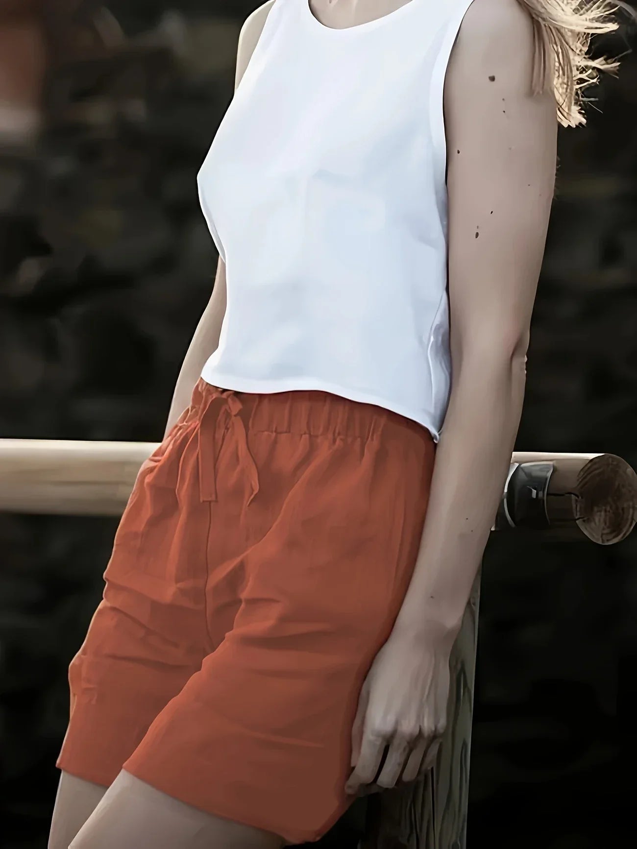 Niamh | Pantalones Cortos de Verano Informales Con Cordón y Bolsillos