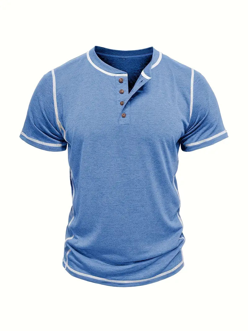 Orazio | Camiseta De Manga Corta Con Cuello Henley