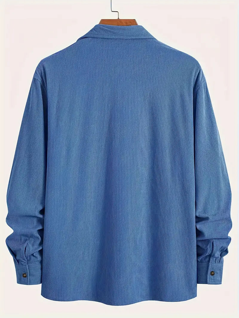 Rickey | Camisa de Pana de Manga Larga con Botones en la Parte Delantera