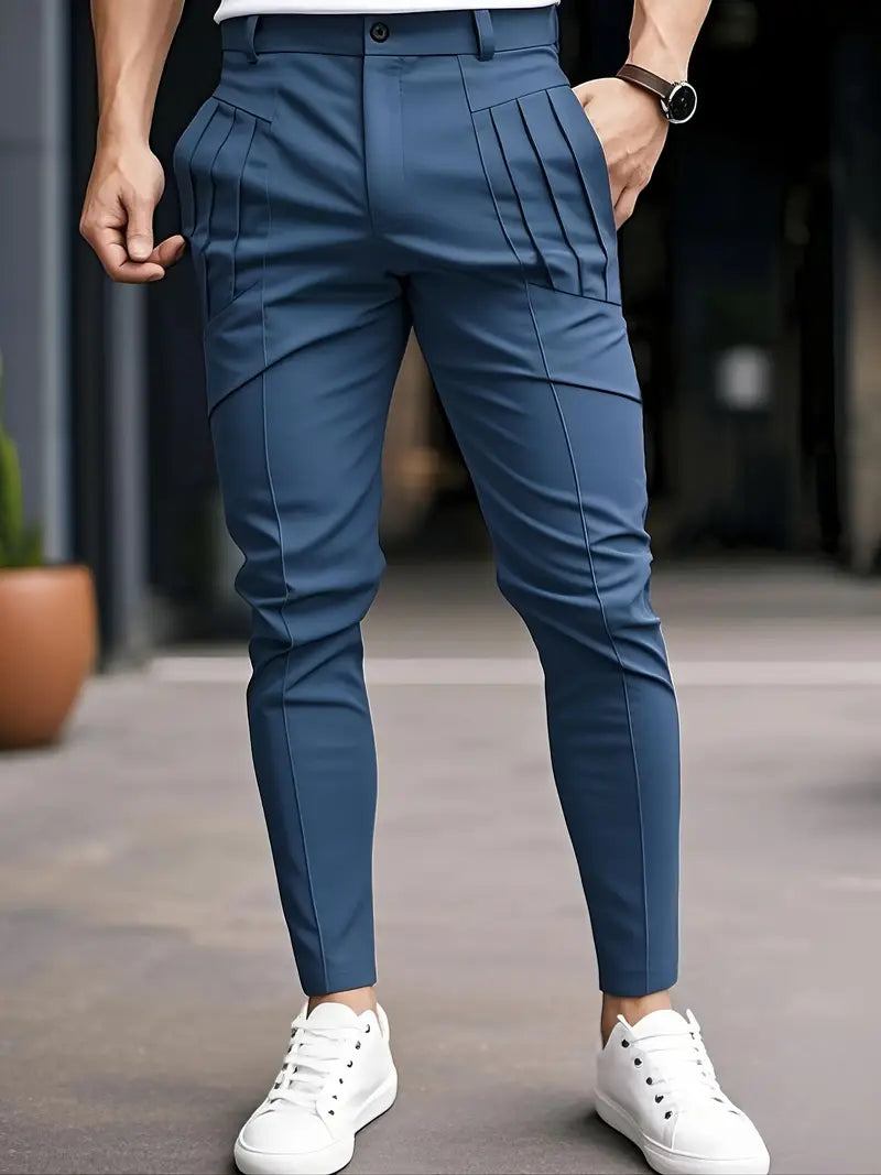 Edgardo | Pantalones Ajustados Con Pliegues Y Corte Cónico Para Hombre