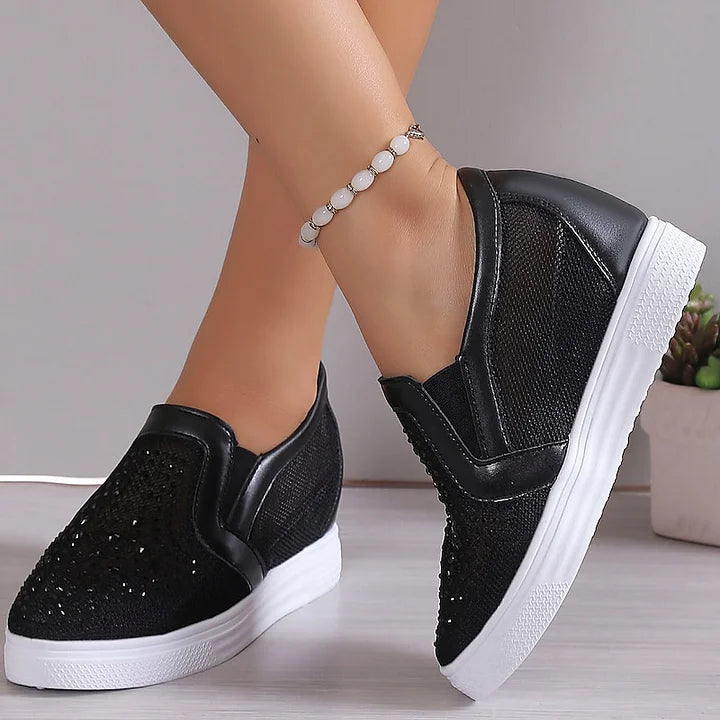 Romila | Zapatillas de plataforma sin cordones de malla para mujer