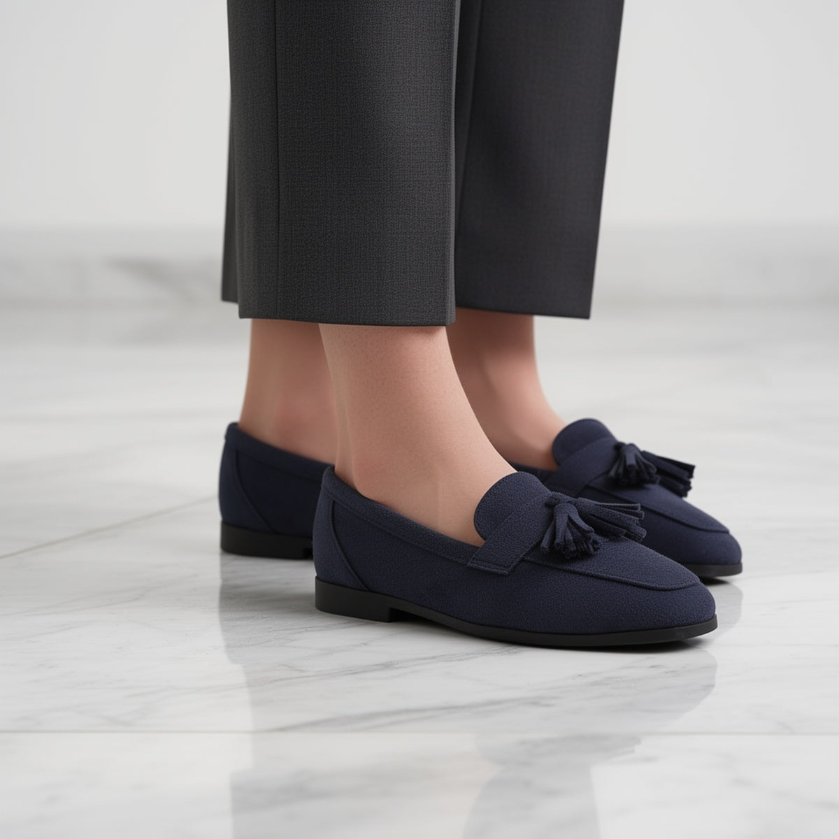 Fathima - Mocasines Clásicos Con Borlas Sin Cordones