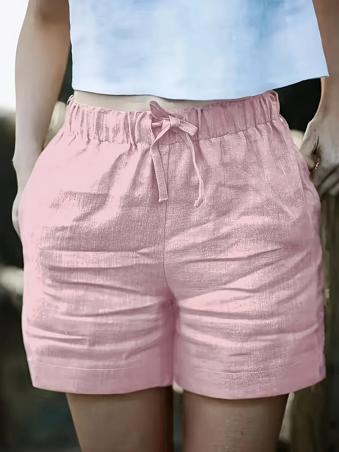 Niamh | Pantalones Cortos de Verano Informales Con Cordón y Bolsillos