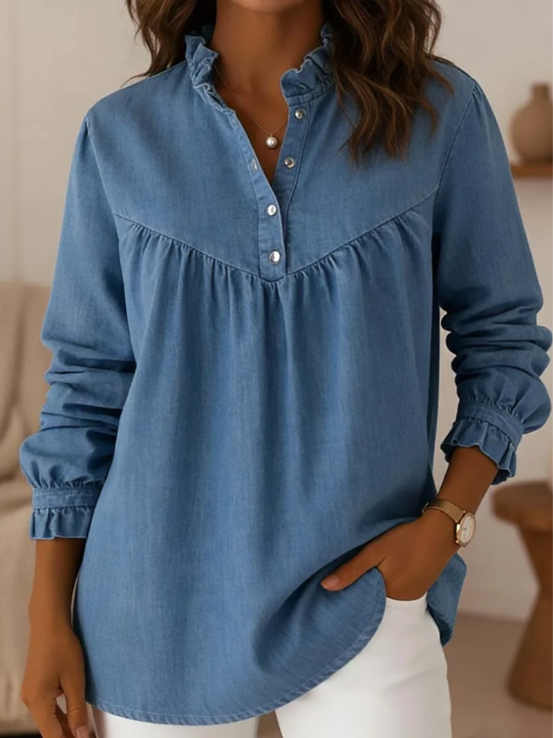 Aleska - Blusa Vaquera Con Botones