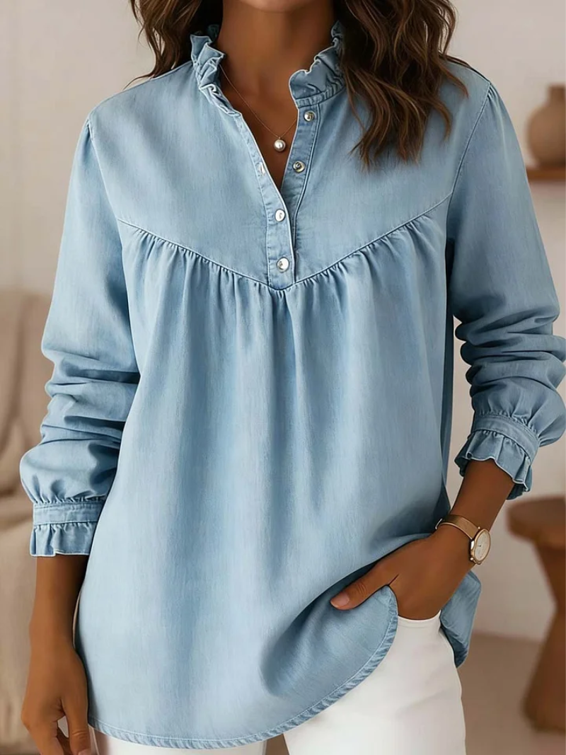Aleska - Blusa Vaquera Con Botones